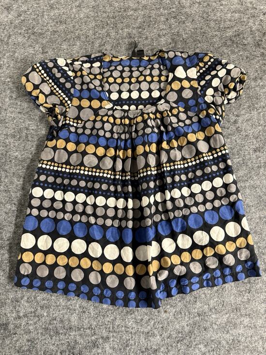 Nine West Tops - Nine West Blouse Women Small Silk Polka Dot Shirt Tunic Top Blue N246
